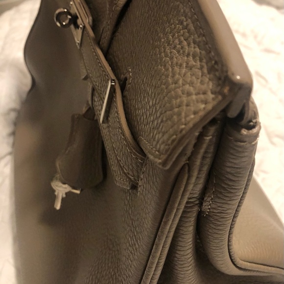 Hermes Birkin grey and silver 30 inch hermes special order / cartera Hermes - Picture 12 of 12